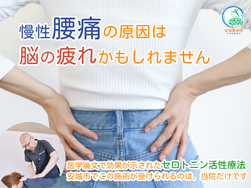 慢性腰痛なら安城整体院