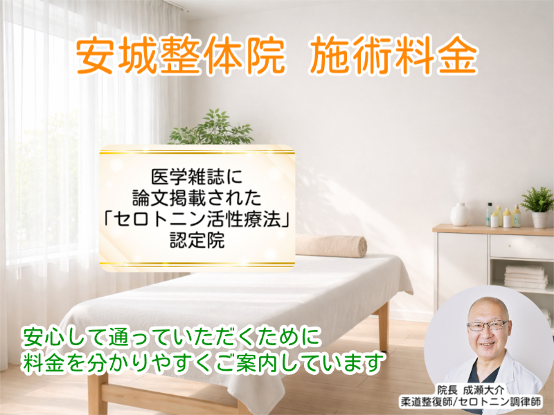 安城整体院の料金案内